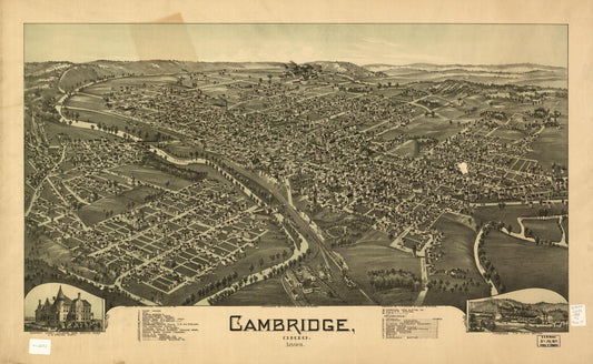 Cambridge, Ohio 1899 (1899) – Historic Bird’s-Eye View Panorama Print