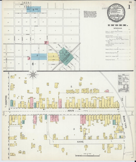 Sanborn Fire Insurance Map from Braidwood, Will County, Illinois (1892), Sheet #0001 - Complete Map Set gallery image, historic Sanborn map, vintage wall art, Illinois Illinois