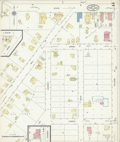 Sanborn Fire Insurance Map from Fox Lake, Dodge County, Wisconsin (1913), Sheet #0002 - Historic Sanborn Fire Insurance Map Print, vintage old map wall art, antique decor, genealogy gift, Wisconsin Wisconsin map