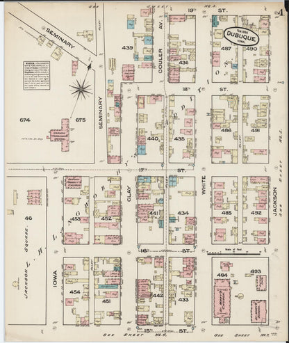 Sanborn Fire Insurance Map from Dubuque, Dubuque County, Iowa (1884), Sheet #0004 - Historic Sanborn Fire Insurance Map Print