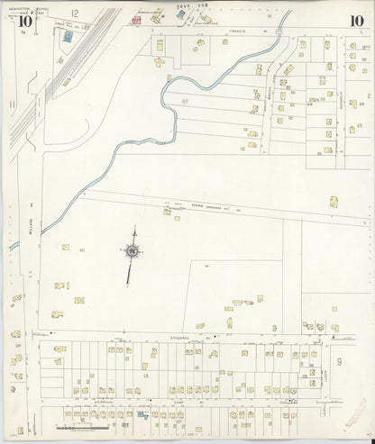 Sanborn Fire Insurance Map from Newington, Hartford County, Connecticut (1947), Sheet #0010 - Complete Map Set gallery image, historic Sanborn map, vintage wall art, Connecticut Connecticut