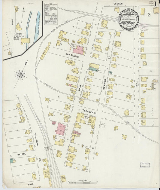 Sanborn Fire Insurance Map from High Bridge, Hunterdon County, New Jersey. (1896) – Historic Sanborn Fire Insurance Map Print