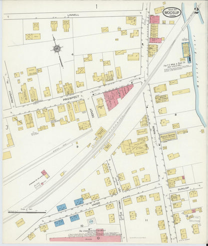 Sanborn Fire Insurance Map from Moosup, Windham County, Connecticut (1917), Sheet #0002 - Complete Map Set gallery image, historic Sanborn map, vintage wall art, Connecticut Connecticut
