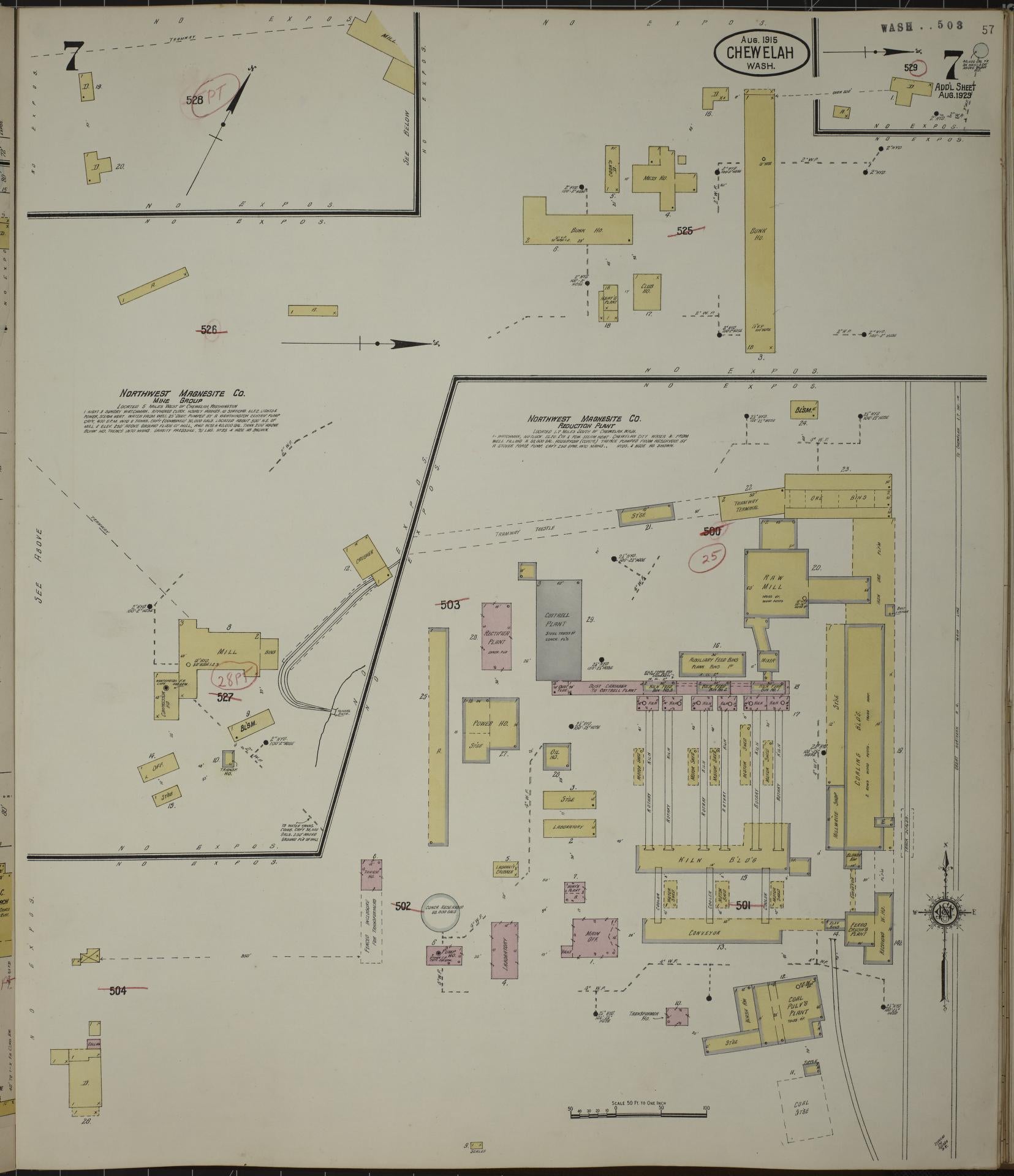 Sanborn Fire Insurance Map from Chewelah, Stevens County, Washington (1932), Sheet #0007 - Historic Sanborn Fire Insurance Map Print, vintage old map wall art, antique decor, genealogy gift, Washington Washington map