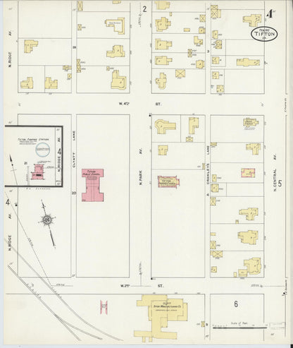 Sanborn Fire Insurance Map from Tifton, Tift County, Georgia (1912), Sheet #0004 - Complete Map Set gallery image, historic Sanborn map, vintage wall art, Georgia Georgia