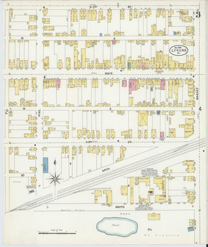 Sanborn Fire Insurance Map from Lykens, Dauphin County, Pennsylvania (1902), Sheet #0003 - Complete Map Set gallery image, historic Sanborn map, vintage wall art, Pennsylvania Pennsylvania