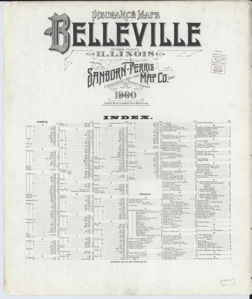 Sanborn Fire Insurance Map from Belleville, Saint Clair County, Illinois. (1900) – Map View