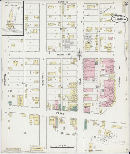Sanborn Fire Insurance Map from Tuscola, Douglas County, Illinois (1887), Sheet #0002 - Complete Map Set gallery image, historic Sanborn map, vintage wall art, Illinois Illinois