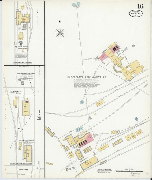 Sanborn Fire Insurance Map from Victor, Teller County, Colorado (1908), Sheet #0016 - Historic Sanborn Fire Insurance Map Print, vintage old map wall art, antique decor, genealogy gift, Colorado Colorado map