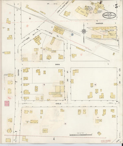 Sanborn Fire Insurance Map from Forestville, Chautauqua County, New York (1941), Sheet #0005 - Historic Sanborn Fire Insurance Map Print, vintage old map wall art, antique decor, genealogy gift, New York New York map