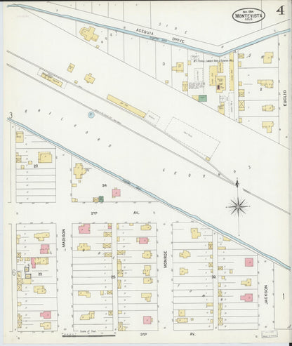 Sanborn Fire Insurance Map from Monte Vista, Rio Grande County, Colorado (1904), Sheet #0004 - Complete Map Set gallery image, historic Sanborn map, vintage wall art, Colorado Colorado