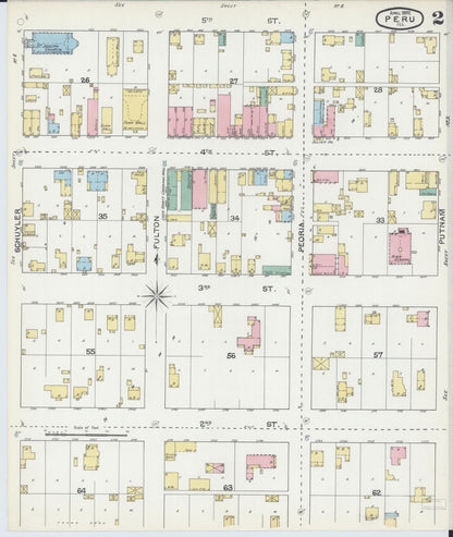 Sanborn Fire Insurance Map from Peru, La Salle County, Illinois (1892), Sheet #0002 - Complete Map Set gallery image, historic Sanborn map, vintage wall art, Illinois Illinois