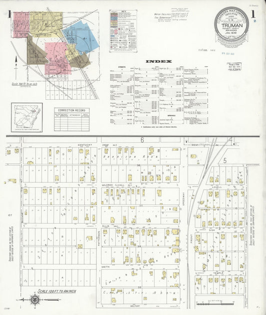 Sanborn Fire Insurance Map from Truman, Poinsett County, Arkansas. (1939) – Historic Sanborn Fire Insurance Map Print