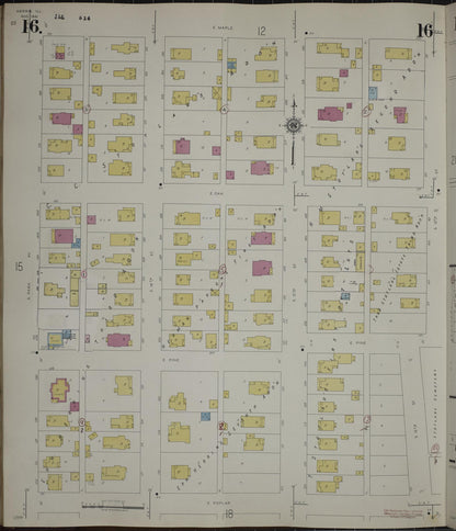 Sanborn Fire Insurance Map from Herrin, Williamson County, Illinois (1947), Sheet #0016 - Complete Map Set gallery image, historic Sanborn map, vintage wall art, Illinois Illinois