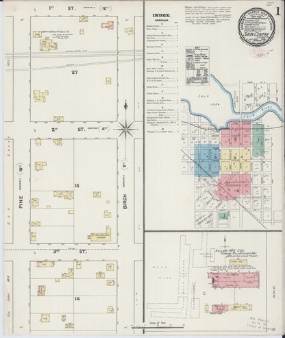 Sanborn Fire Insurance Map from Sauk Centre, Stearns County, Minnesota (1890), Sheet #0001 - Complete Map Set gallery image, historic Sanborn map, vintage wall art, Minnesota Minnesota