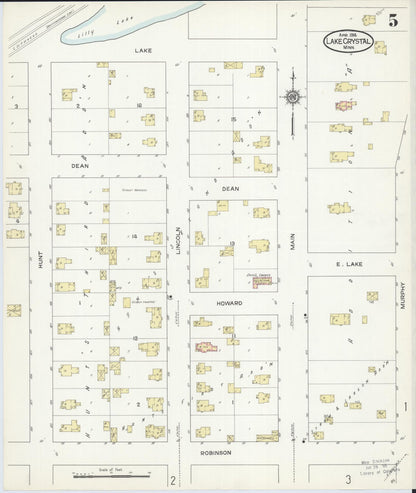 Sanborn Fire Insurance Map from Lake Crystal, Blue Earth County, Minnesota (1914), Sheet #0005 - Complete Map Set gallery image, historic Sanborn map, vintage wall art, Minnesota Minnesota