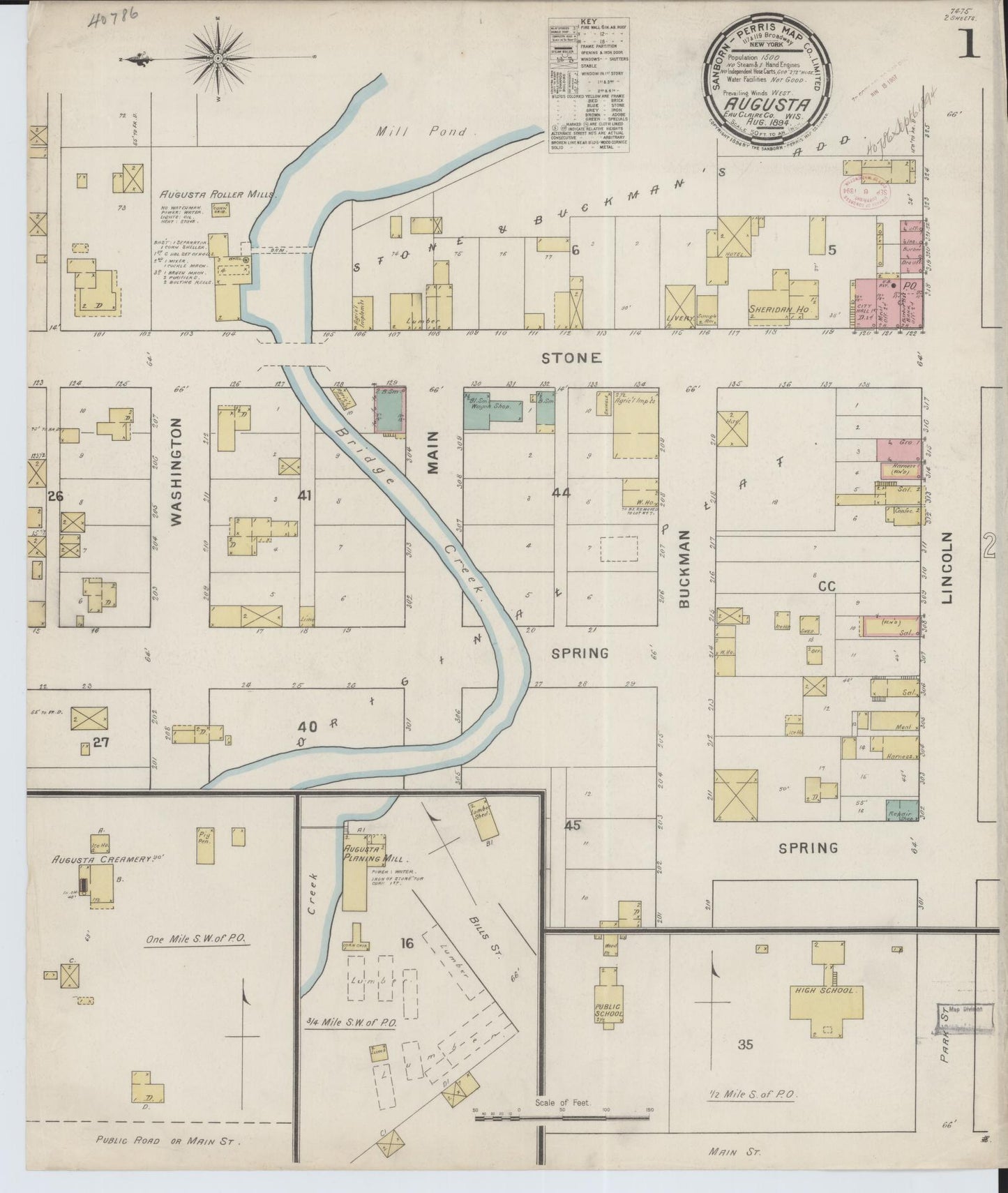 Augusta, Eau Claire County, Wisconsin (1894) – Sanborn Fire Insurance Map – Map View