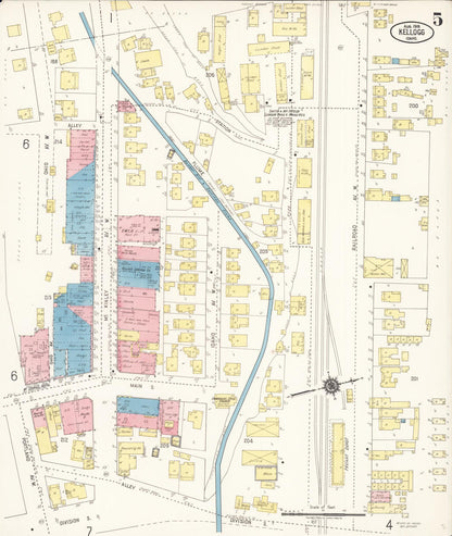 Sanborn Fire Insurance Map from Kellogg, Shoshone County, Idaho (1918), Sheet #0005 - Complete Map Set gallery image, historic Sanborn map, vintage wall art, Idaho Idaho