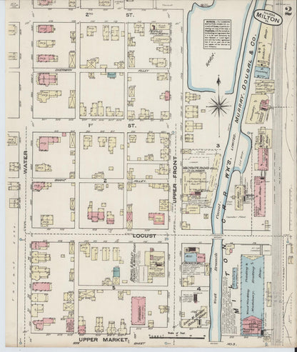 Sanborn Fire Insurance Map from Milton, Northumberland County, Pennsylvania (1884), Sheet #0002 - Complete Map Set gallery image, historic Sanborn map, vintage wall art, Pennsylvania Pennsylvania