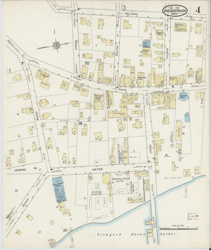 Sanborn Fire Insurance Map from Vineyard Haven, Dukes County, Massachusetts (1914), Sheet #0004 - Complete Map Set gallery image, historic Sanborn map, vintage wall art, Massachusetts Massachusetts