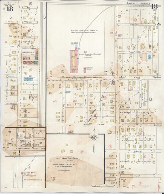 Sanborn Fire Insurance Map from Marion, Williamson County, Illinois (1946), Sheet #0018 - Historic Sanborn Fire Insurance Map Print, vintage old map wall art, antique decor, genealogy gift, Illinois Illinois map