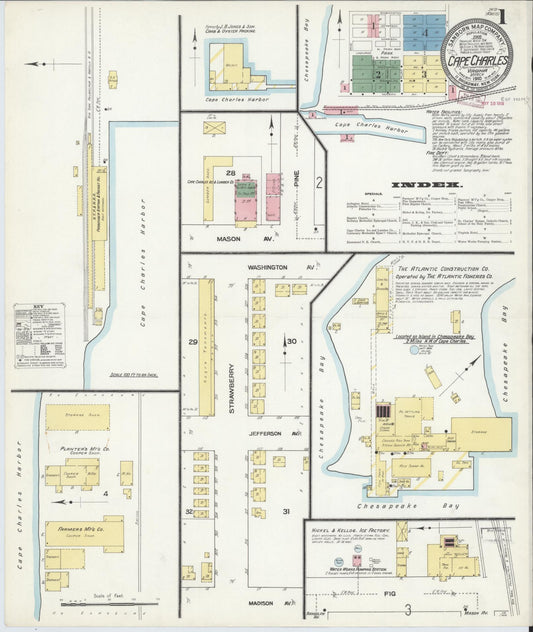 Sanborn Fire Insurance Map from Cape Charles, Northampton County, Virginia. (1910) – Historic Sanborn Fire Insurance Map Print