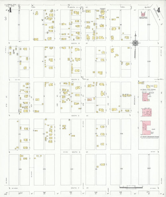 Sanborn Fire Insurance Map from La Porte, Harris County, Texas (1939), Sheet #0004 - Historic Sanborn Fire Insurance Map Print, vintage old map wall art, antique decor, genealogy gift, Texas Texas map