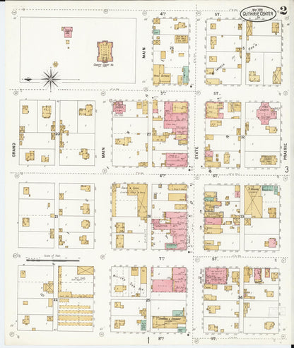 Sanborn Fire Insurance Map from Guthrie Center, Guthrie County, Iowa (1899), Sheet #0002 - Historic Sanborn Fire Insurance Map Print