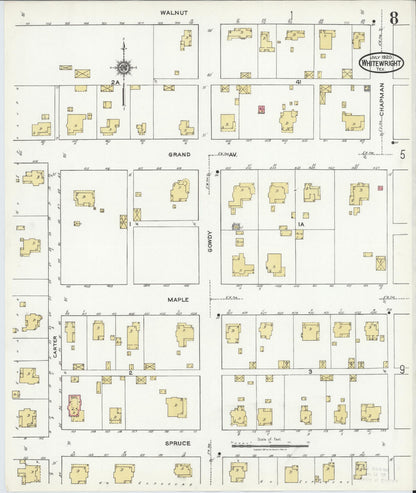 Sanborn Fire Insurance Map from Whitewright, Grayson County, Texas (1920), Sheet #0008 - Complete Map Set gallery image, historic Sanborn map, vintage wall art, Texas Texas