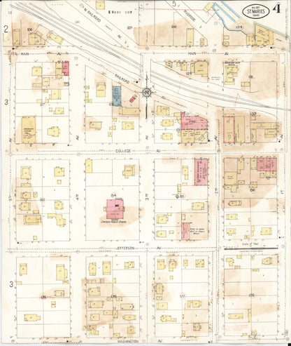 Sanborn Fire Insurance Map from Saint Maries, Benewah County, Idaho (1914), Sheet #0004 - Complete Map Set gallery image, historic Sanborn map, vintage wall art, Idaho Idaho