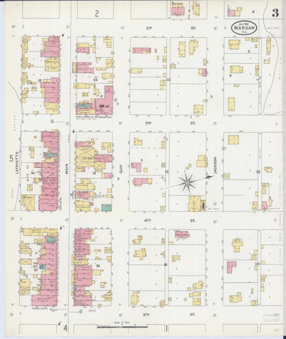 Sanborn Fire Insurance Map from Warsaw, Hancock County, Illinois (1906), Sheet #0003 - Complete Map Set gallery image, historic Sanborn map, vintage wall art, Illinois Illinois