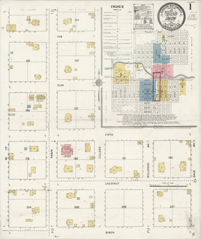 Sanborn Fire Insurance Map from Union, Union County, Oregon (1910), Sheet #0001 - Complete Map Set gallery image, historic Sanborn map, vintage wall art, Oregon Oregon