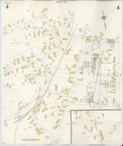 Sanborn Fire Insurance Map from Dexter, Penobscot County, Maine (1945), Sheet #0004 - Complete Map Set gallery image, historic Sanborn map, vintage wall art, Maine Maine