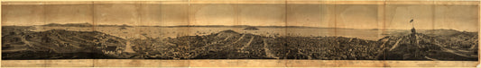 San Francisco, 1862, from Russian Hill (1862) – Historic Bird’s-Eye View Panorama Print