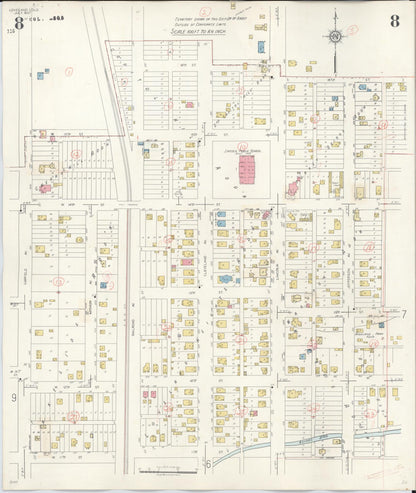 Sanborn Fire Insurance Map from Loveland, Larimer County, Colorado (1946), Sheet #0008 - Complete Map Set gallery image, historic Sanborn map, vintage wall art, Colorado Colorado