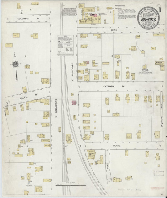 Sanborn Fire Insurance Map from Newfield, Gloucester County, New Jersey. (1912) – Historic Sanborn Fire Insurance Map Print