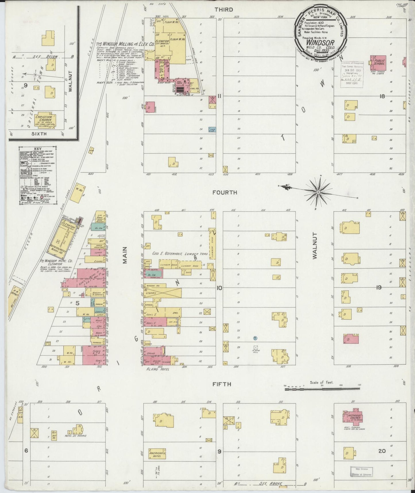 Sanborn Fire Insurance Map from Windsor, Weld County, Colorado. (1900) – Historic Sanborn Fire Insurance Map Print