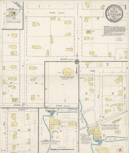 Sanborn Fire Insurance Map from Jefferson, Marion County, Oregon (1913), Sheet #0002 - Complete Map Set gallery image, historic Sanborn map, vintage wall art, Oregon Oregon