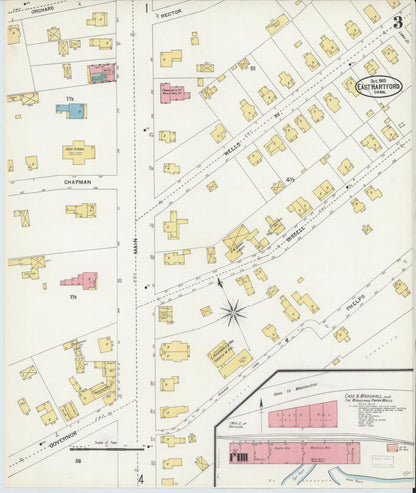 Sanborn Fire Insurance Map from East Hartford, Hartford County, Connecticut (1903), Sheet #0003 - Complete Map Set gallery image, historic Sanborn map, vintage wall art, Connecticut Connecticut
