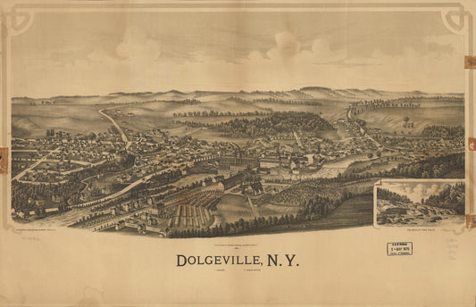 Dolgeville, N.Y. (1890) – Historic Bird’s-Eye View Panorama Print