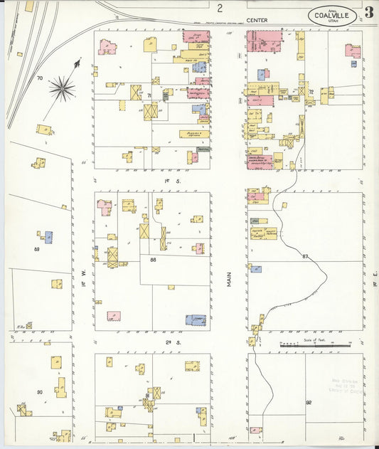 Sanborn Fire Insurance Map from Coalville, Summit County, Utah (1907), Sheet #0003 - Historic Sanborn Fire Insurance Map Print, vintage old map wall art, antique decor, genealogy gift, Utah Utah map