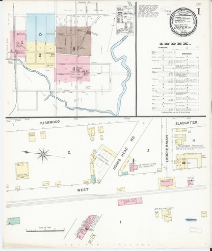 Sanborn Fire Insurance Map from Dover, Kent County, Delaware (1891), Sheet #0001 - Complete Map Set gallery image, historic Sanborn map, vintage wall art, Delaware Delaware