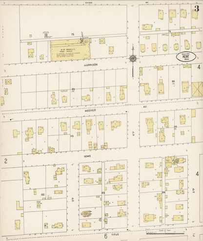 Sanborn Fire Insurance Map from Kent, King County, Washington (1910), Sheet #0003 - Complete Map Set gallery image, historic Sanborn map, vintage wall art, Washington Washington