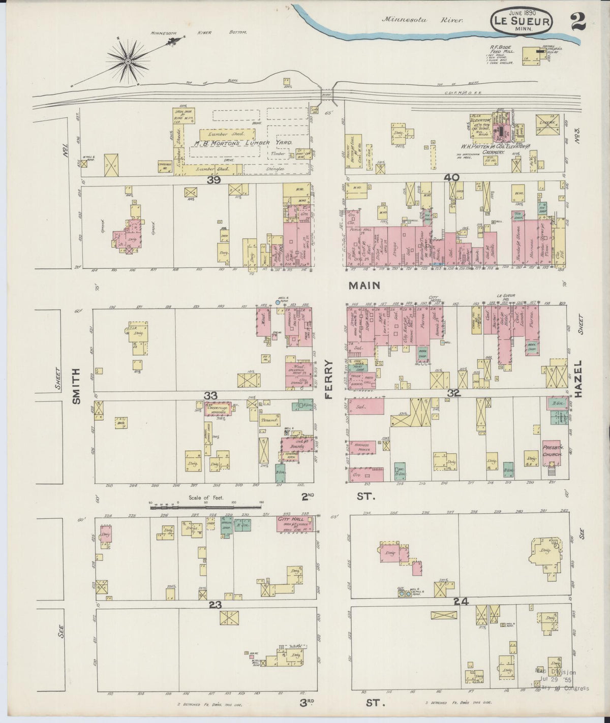 Sanborn Fire Insurance Map from Le Sueur, Le Sueur County, Minnesota (1890), Sheet #0002 - Complete Map Set gallery image, historic Sanborn map, vintage wall art, Minnesota Minnesota