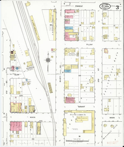 Sanborn Fire Insurance Map from Elma, Howard County, Iowa (1920), Sheet #0003 - Historic Sanborn Fire Insurance Map Print
