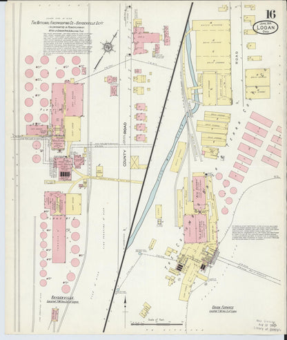 Sanborn Fire Insurance Map from Logan, Hocking County, Ohio (1914), Sheet #0016 - Historic Sanborn Fire Insurance Map Print, vintage old map wall art, antique decor, genealogy gift, Ohio Ohio map