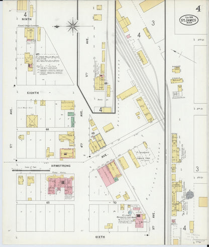 Sanborn Fire Insurance Map from Saint James, Watonwan County, Minnesota (1899), Sheet #0004 - Complete Map Set gallery image, historic Sanborn map, vintage wall art, Minnesota Minnesota