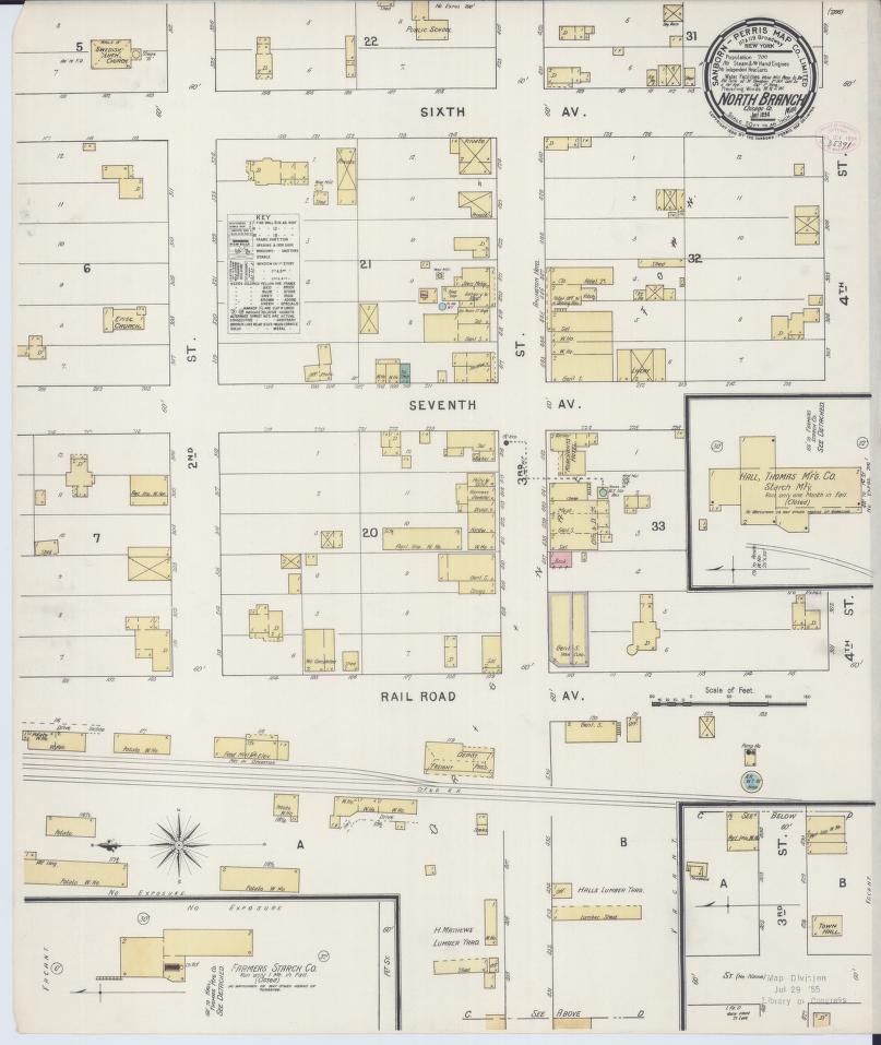 Sanborn Fire Insurance Map from North Branch, Chisago County, Minnesota. (1894) – Map View
