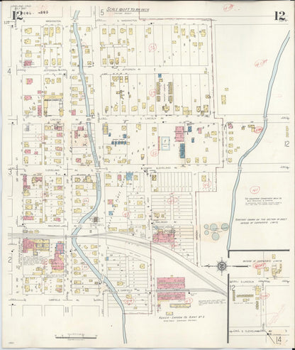 Sanborn Fire Insurance Map from Loveland, Larimer County, Colorado (1946), Sheet #0012 - Complete Map Set gallery image, historic Sanborn map, vintage wall art, Colorado Colorado