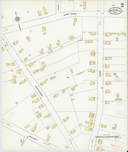 Sanborn Fire Insurance Map from Westfield, Hampden County, Massachusetts (1910), Sheet #0002 - Complete Map Set gallery image, historic Sanborn map, vintage wall art, Massachusetts Massachusetts